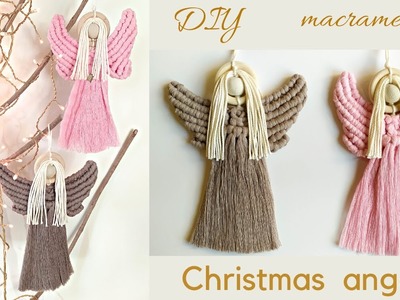 DIY macrame angel doll tutorial, hanging angel ornament,  new design, step by step for beginners