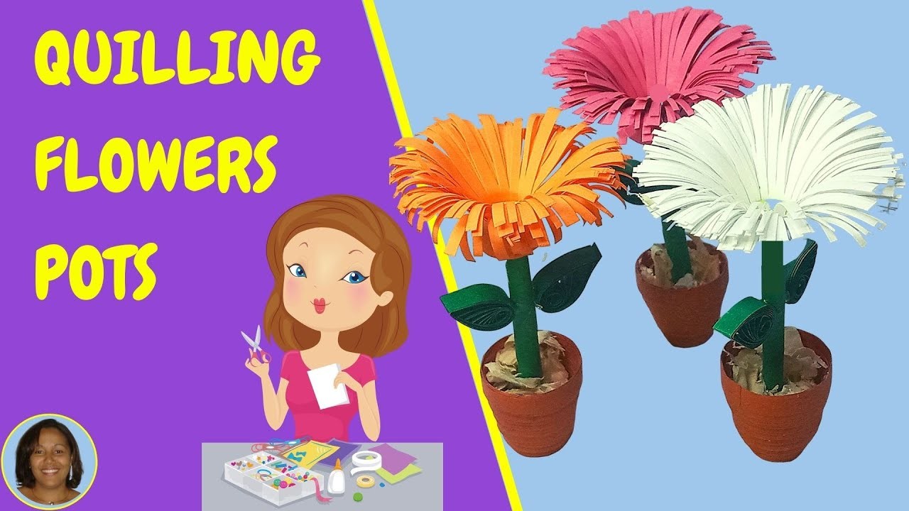 DIY: Quilling Flower Pot. How to Make 3D Flower Pot With Paper and Quilling!