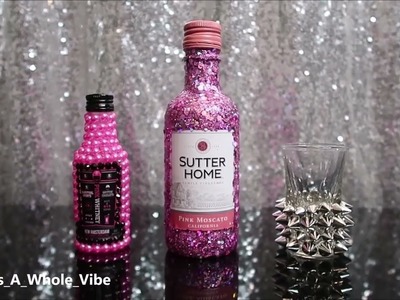 DO IT YOURSELF GLITTER SPARKLY WINE BOTTLE- QUICK & EASY DIY GIFT