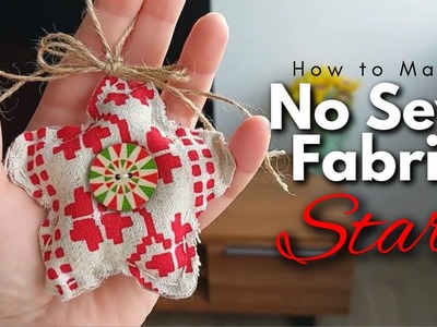 Easy No Sew Fabric Star | DIY Handmade Christmas Star Ornament #vlogmas Day 18