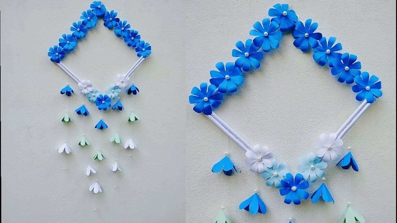 Easy paper wall Hanging ideas.room decor ideas.paper Craft.crafts.wallmate.Paper flower.DIY crafts