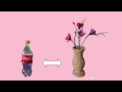 Fantastic Recycleidea Use CoCa CoLa Bottle Make a beautiful vase#diy #handmade #wastematerialcraft