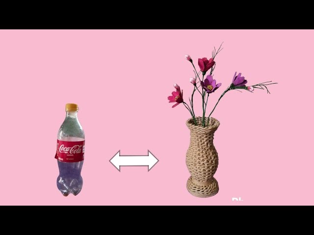 Fantastic Recycleidea Use CoCa CoLa Bottle Make a beautiful vase#diy #handmade #wastematerialcraft