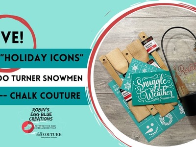 “Holiday Icons” Bamboo Turner Snowmen — Chalk Couture