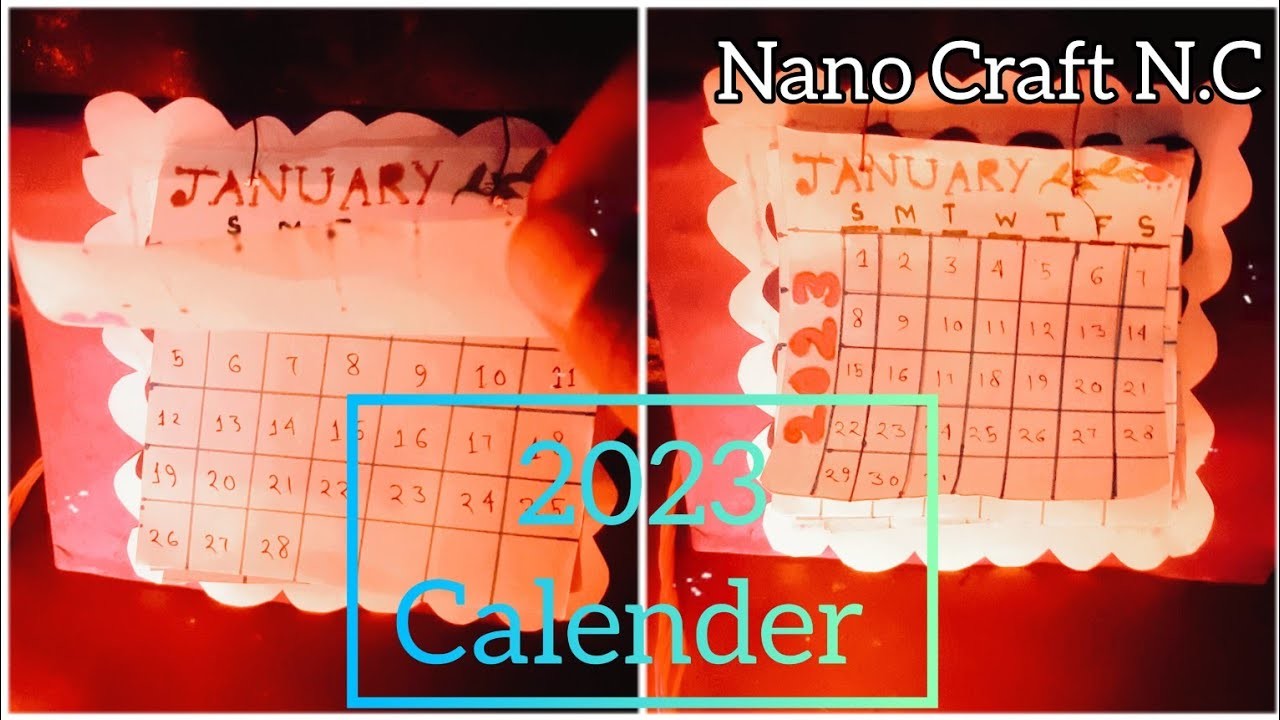 How To Make 2023 Desk.Table Calendar At Home|DIY Calendar Handmade Desk Calendar 2023|#NANOCRAFTNC