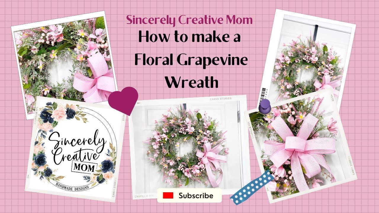 How to make a floral Grapevine wreath for Spring or Summer