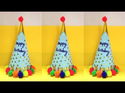How to make birthday cap at home,How to make cap,Diy birthday cap,paper Cap, party hat ,diy ideas,
