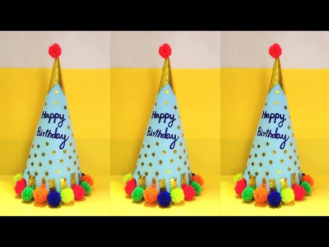 How to make birthday cap at home,How to make cap,Diy birthday cap,paper Cap, party hat ,diy ideas,