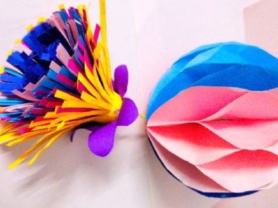 How to Make Hanging Paper Ball Easy Steps | DIY | New year Craft | Thanz Craft And Design |