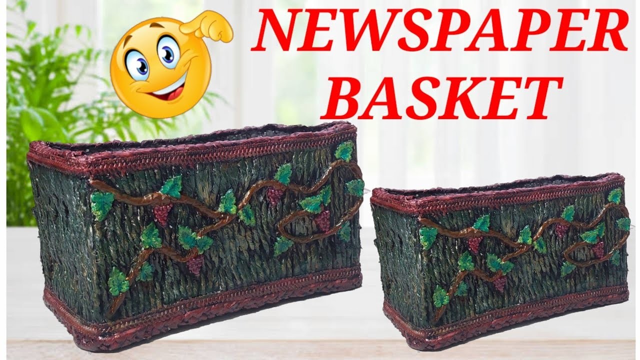 How to make newspaper basket. DIY Newspaper craft