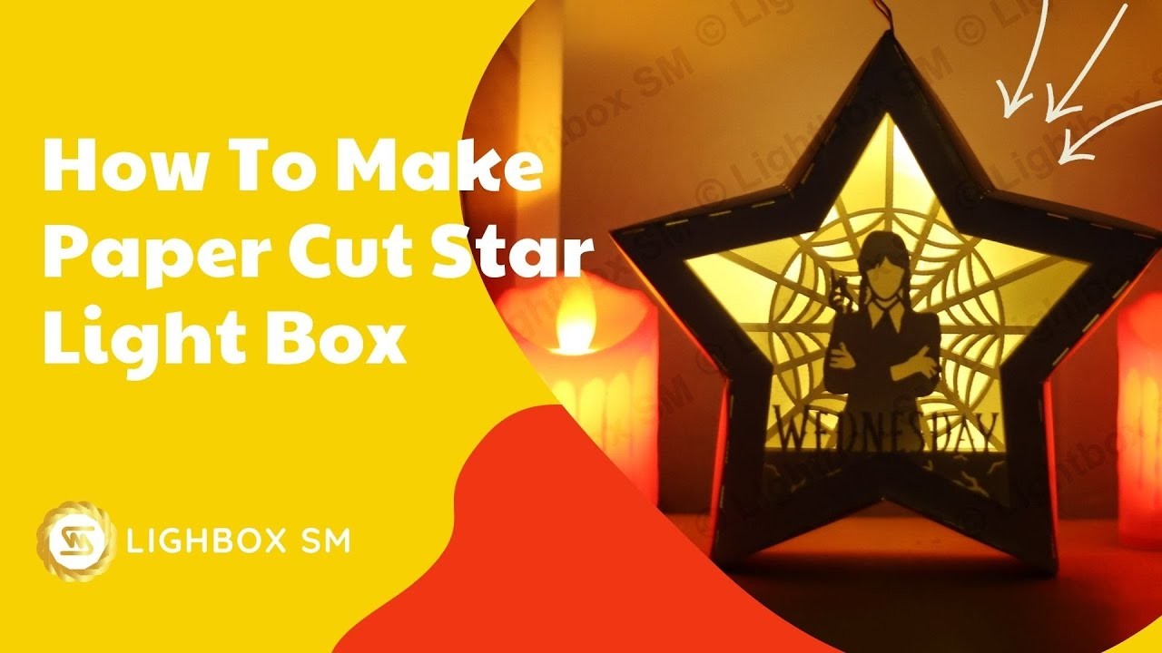 How To Make Paper Cut Star Lightbox |DIY decor |DIY home