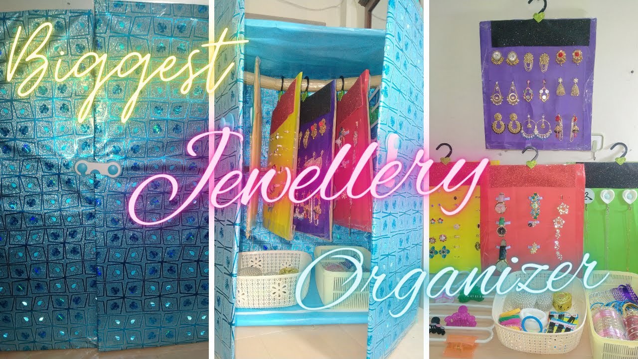 How to make your own Jewelry Organizer| DIY Jewellery Box Cardboard| Extra large Jewellery Organiser