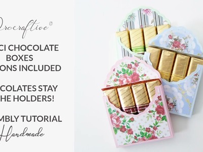 Merci chocolate holder boxes with add-ons, so chocolates stay in the holder| Cricut|Silhouette|