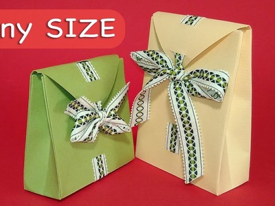 Paper Gift Bag with closure. ANY SIZE!!!! How to wrap a present. Origami gift box