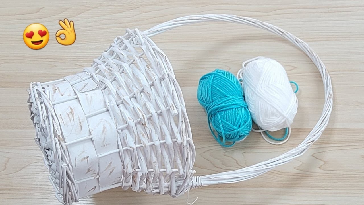 So Cute! Superb recycling idea you've never seen with old baskets and yarn - DIY Gift craft ideas