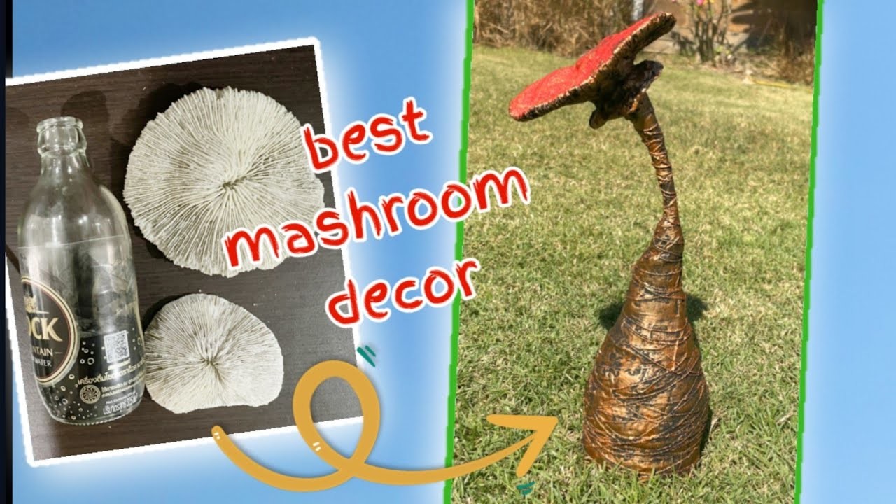 WOW Decorative mushroom: make a magic mushroom decoration [DIY interior design craft ideas]