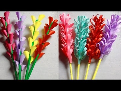 2 easy beautiful paper flower | diy paper flowers home decoration