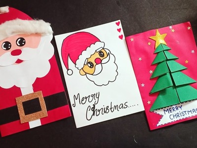 3 Diy Christmas cards | Christmas greeting card | how to make a Christmas greeting card making