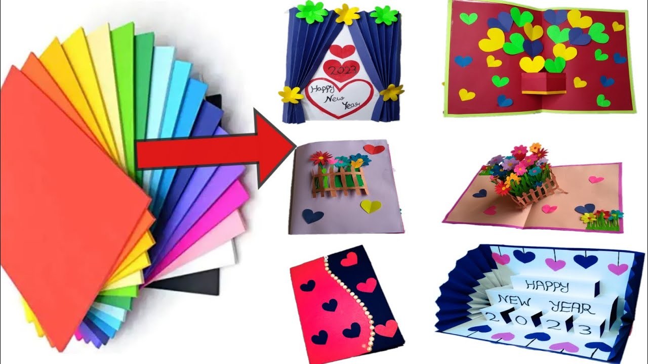 3 Easy And Beautiful Greeting Cards.3d Card Banane Ka Asan Tarika.New Year.Greetings Card.Diy 2023