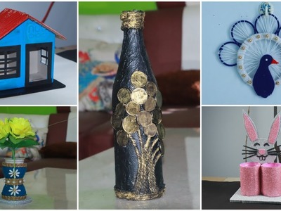 5 Superbs home decoration ideas with waste material | Best room decor craft | Bottles craft