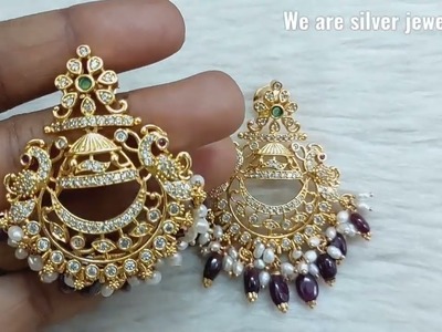 92.5 Silver Chandabali,jumkas Earrings desgins along with prices to order 9398255253