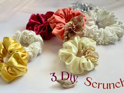 Beaded Scrunchies Diy. How to make 3 different Scrunchie