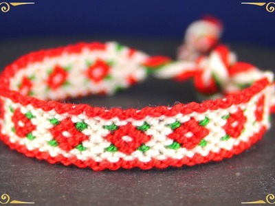 Cute CHRISTMAS FLOWER Bracelet Tutorial | How to make a Flower Bracelet | Flower Bracelet DIY