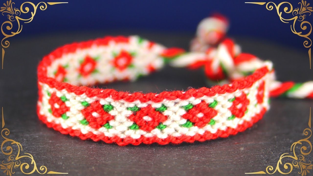 Cute CHRISTMAS FLOWER Bracelet Tutorial | How to make a Flower Bracelet | Flower Bracelet DIY