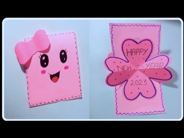 Cute New Year Card||Happy New Year 2023||Diy-New year greetings card@Crafty Shine