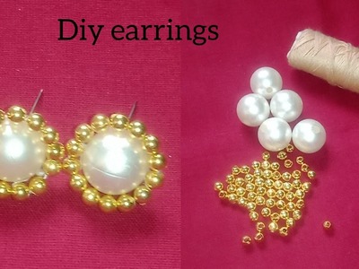 DIY Earrings on Party wear outfits | homemade  design | #Rubywoolencraft