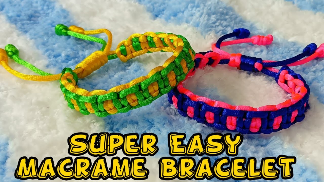 DIY  Easy Way to Make Macrame Bracelet Good for Beginners step by step tagalog tutorial #21