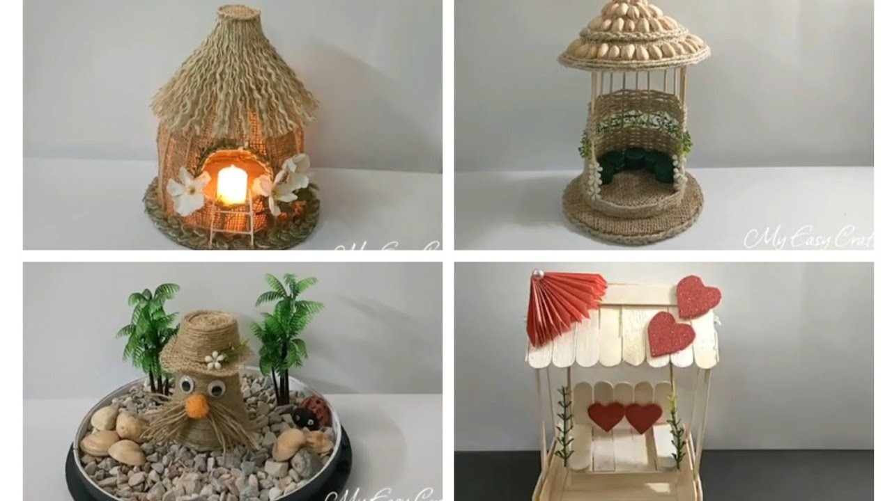 DIY || Elegant jute ideas for home decor #myeasycrafts