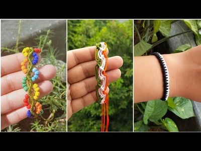 DIY macrame friendship bracelet.