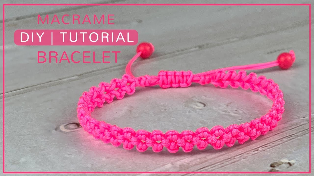 DIY Peach Blossom Bracelet | Handmade Flower Bracelet Ideas | How To Make Macrame Bracelets At Home