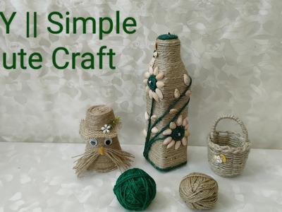 DIY || Simple Jute Craft || Bottle work || Home decor #myeasycrafts