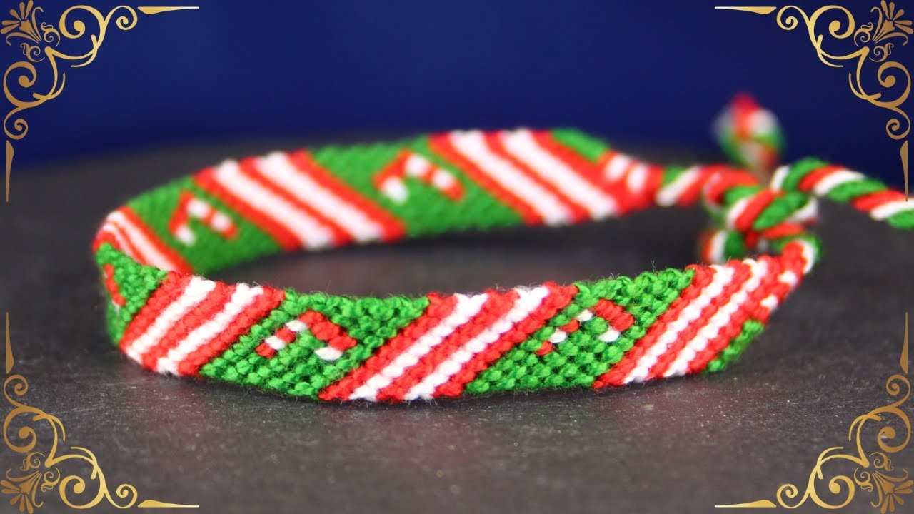 EASY for BEGINNERS !! Sweet CANDY CANE | diy christmas bracelet | How to make a christmas bracelet