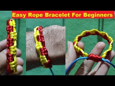Easy Macrame Bracelet For Beginners - DIY Rope Bracelets - Simple Macrame Tutorial