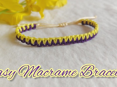 Easy Macrame Bracelet | How to make macrame bracelet | DIY macrame friendship bracelet | DIY