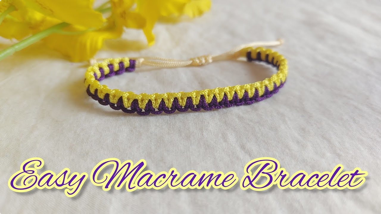 Easy Macrame Bracelet | How to make macrame bracelet | DIY macrame friendship bracelet | DIY