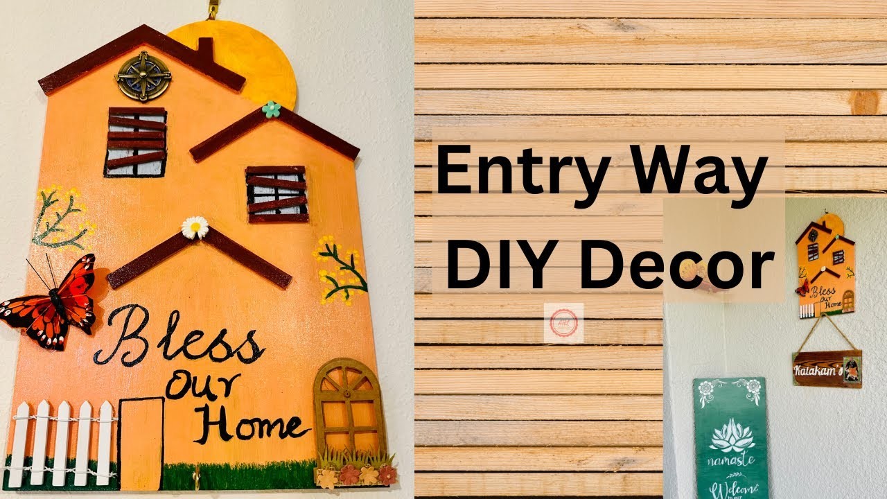 #entrywaydecor #homedecor   | DIY Bless our Home Sign | Make your own DIYs for Home Decor on Budget!