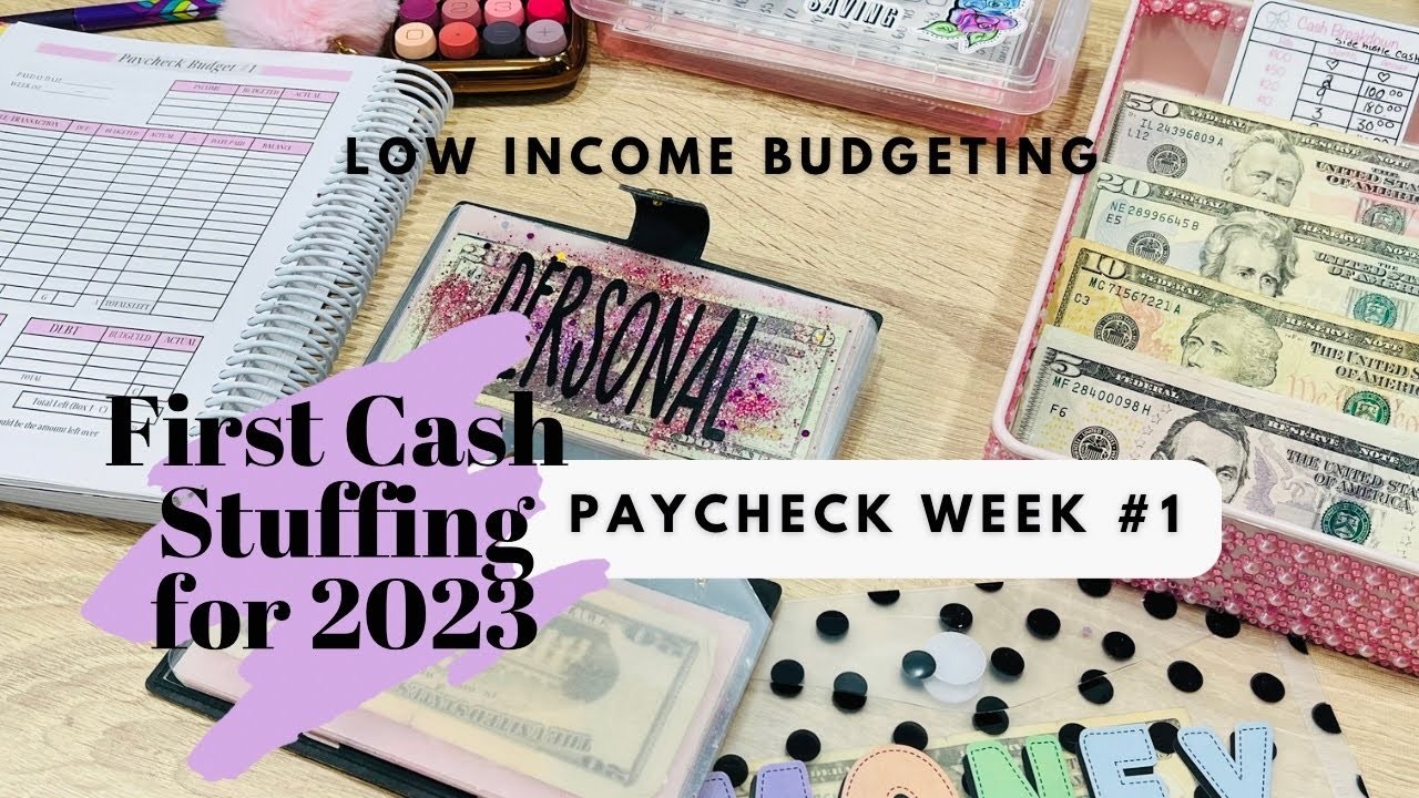FIRST CASH STUFFING OF 2023 | WK 1 | 52 WEEKS & 12 MONTHS OF SAVING  | SINKING FUNDS | LOW INCOME