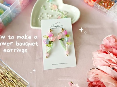 How to make a flower bouquet earrings