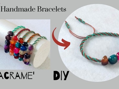 How to make a two-color Handmade Bracelet with stones