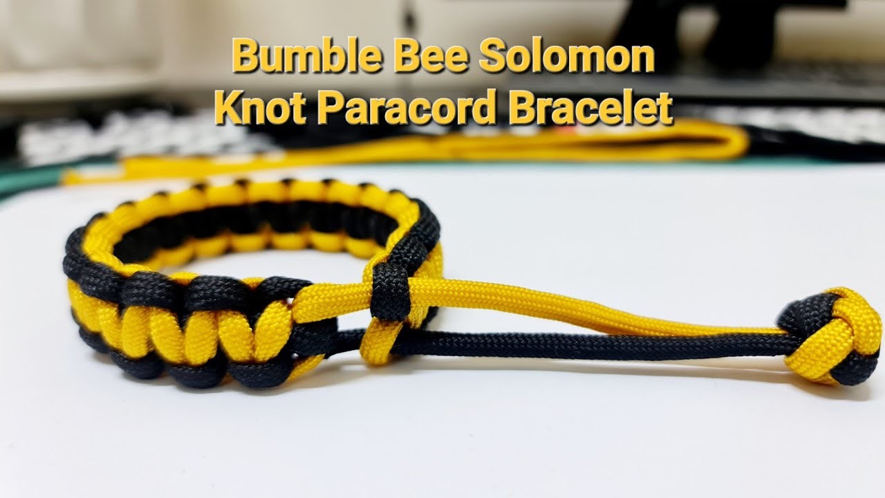 How to make "Bumble Bee" Solomon Knot Paracord Bracelet?