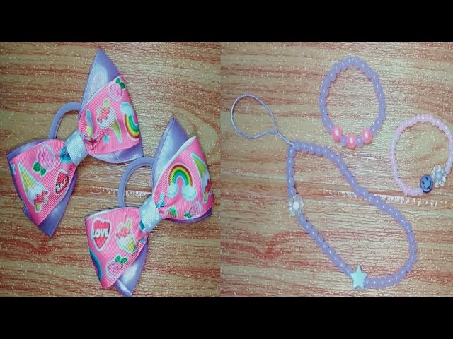 How to make diy hair bow, phone charm and bracelet | #smallbusinessideas #diy #accessories #easy