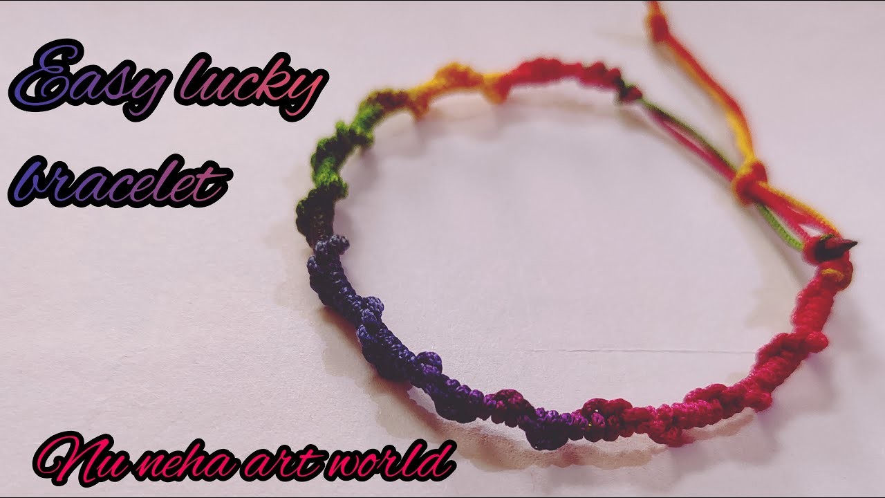 How to tie nylon thread bracelet. easy lucky bracelet macrame