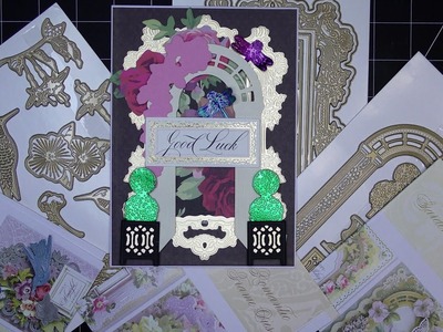 Last Card of the Year! Anna Griffin Garden Arch, 3D Romantic Frame, Hummingbird Dies Review Tutorial