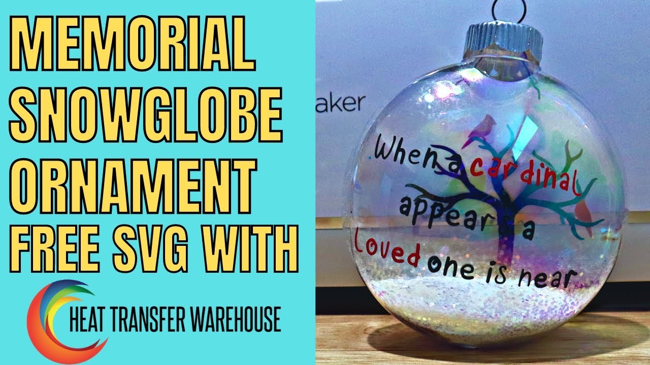 Make a custom snow globe ornament with Cricut and Heat Transfer Warehouse - easy DIY