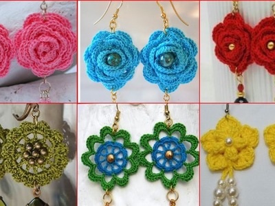 Most beautiful stylish crochet earrings.Amazing crochet earrings design ideas