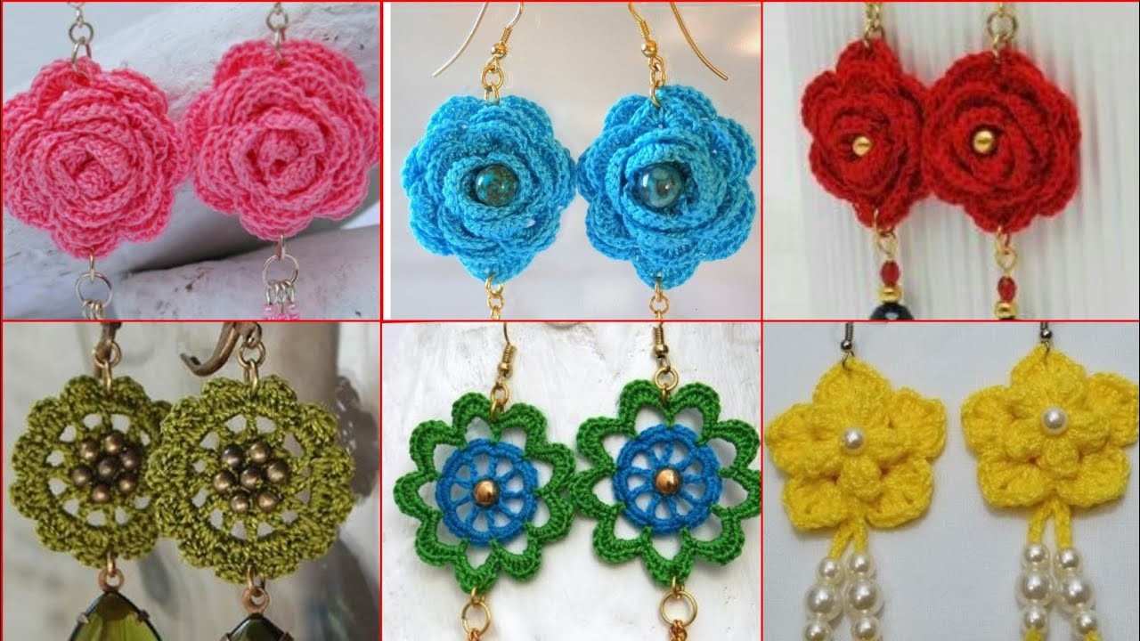 Most beautiful stylish crochet earrings.Amazing crochet earrings design ideas